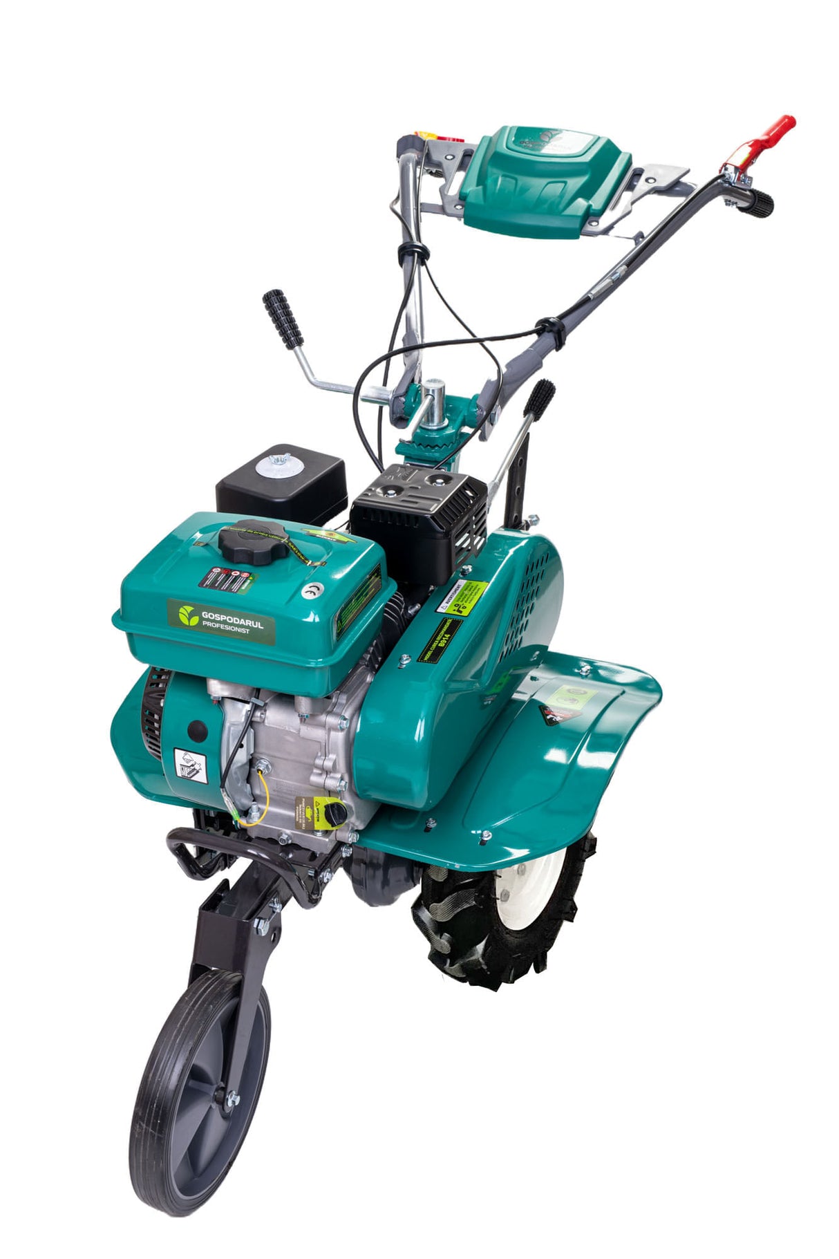 Motosapa pe benzina Gospodarul Profesionist GP-800, 8CP, latime de lucru 60-80 cm, roti de transport 4.00-8, plug, rarita si freze pentru sapat, 2, atomico.ro