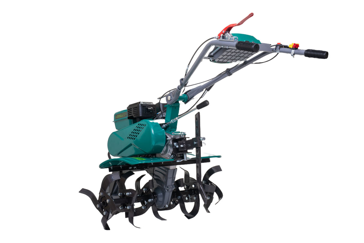 Motosapa pe benzina Gospodarul Profesionist GP-800, 8CP, latime de lucru 60-80 cm, roti de transport 4.00-8, plug, rarita si freze pentru sapat, 8, atomico.ro