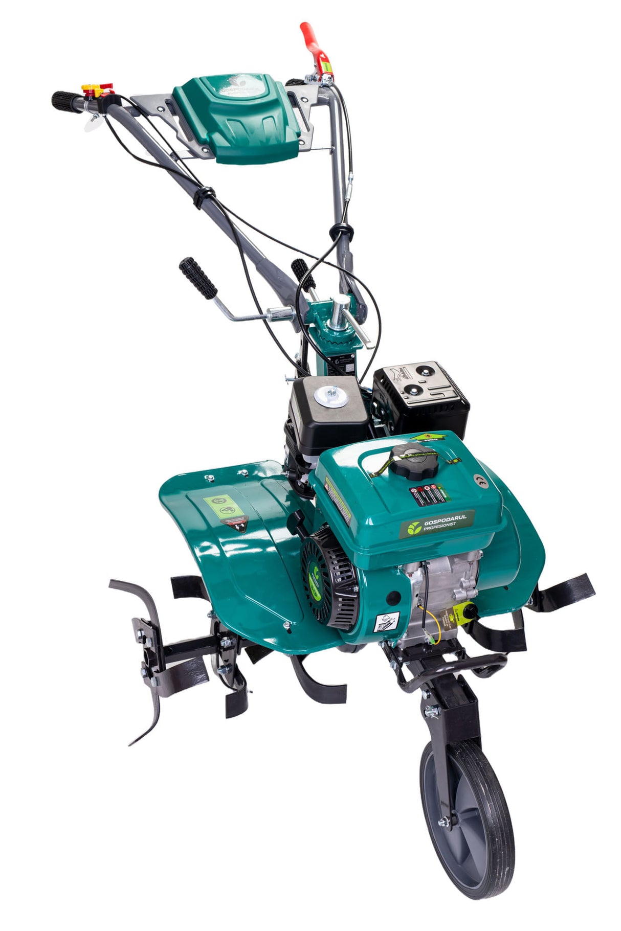 Motosapa pe benzina Gospodarul Profesionist GP-800, 8CP, latime de lucru 60-80 cm, roti de transport 4.00-8, plug, rarita si freze pentru sapat, 4, atomico.ro