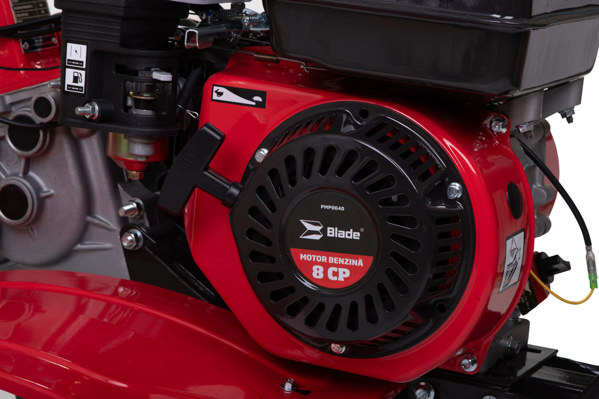 Motosapa pe benzina Blade 800PRO, 8CP, latime de lucru 60-80 cm, roti de transport 4.00-8, plug, rarita si freze pentru sapat, 4, atomico.ro