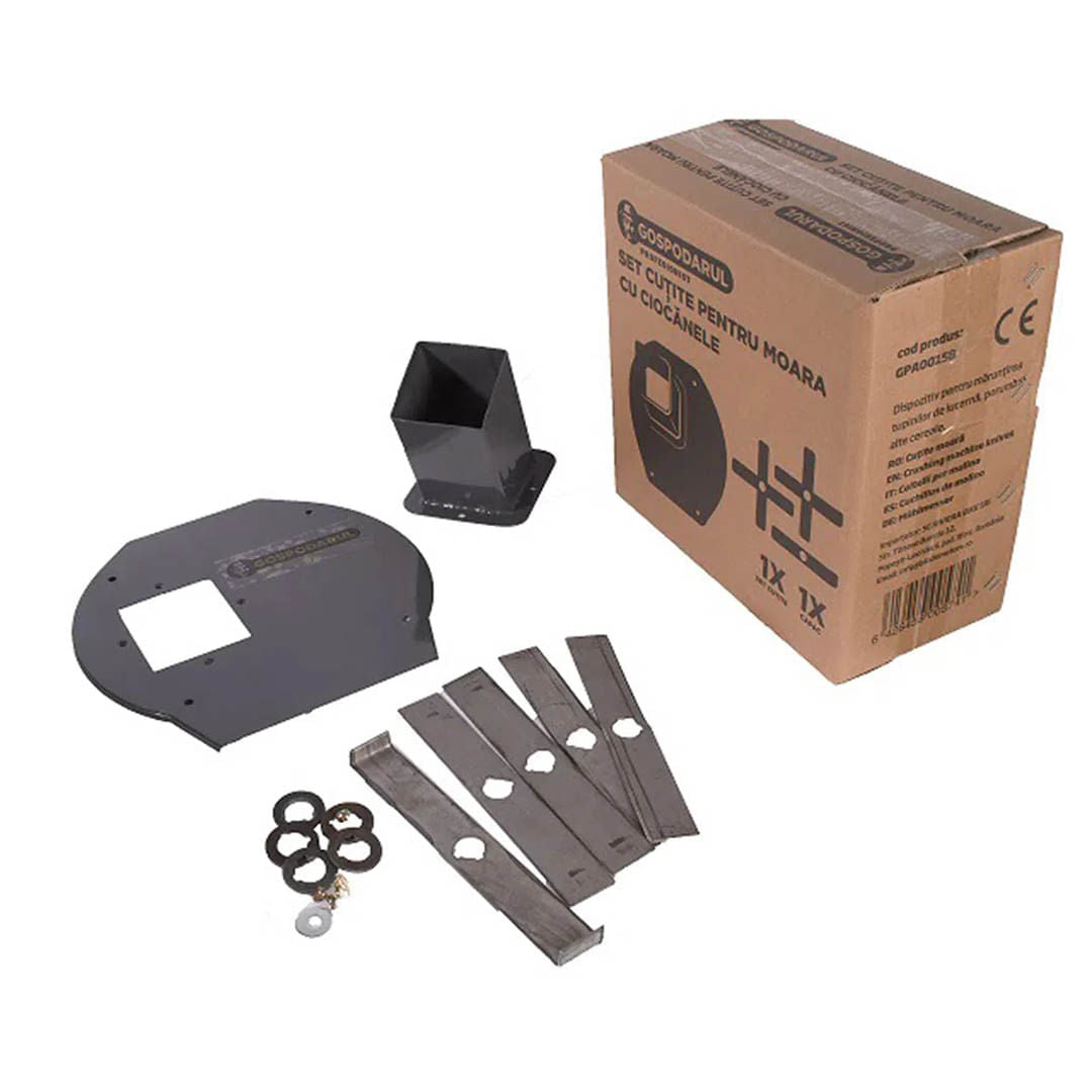 Moara cu suport pentru cereale si stiuleti de porumb GP-MCR1S - 3900W, 320 kg/h + accesoriu furaje, fructe si legume, 4, atomico.ro