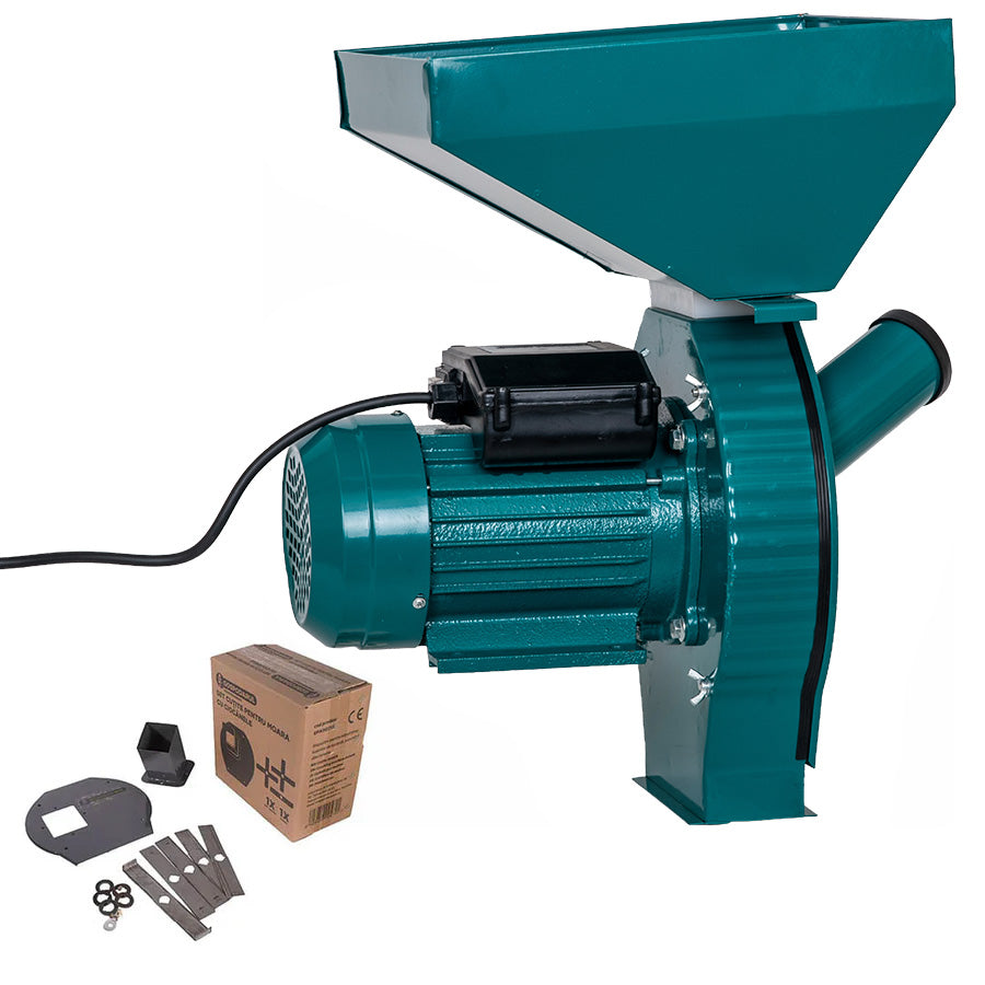 Moara cereale si stiuleti cuva mare Gospodarul Profesionist GP-2 - 3900W, 320 kg/h, 3000rpm + accesoriu furaje, 1, atomico.ro