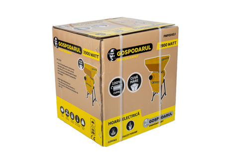 Oferta Zilei, Moara cu suport pentru cereale si stiuleti de porumb GP-MCR1S - 3900W, 320 kg/h + accesoriu furaje, 12, atomico.ro