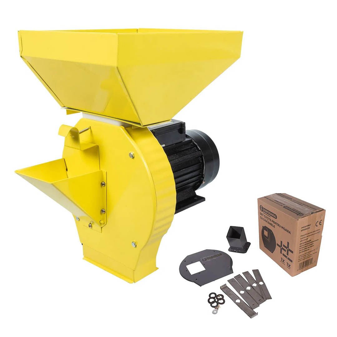 Moara cereale, legume si fructe cuva mare Gospodarul Profesionist GP-3 - 3600W, 200 kg/h, 3000rpm + accesoriu furaje, 1, atomico.ro