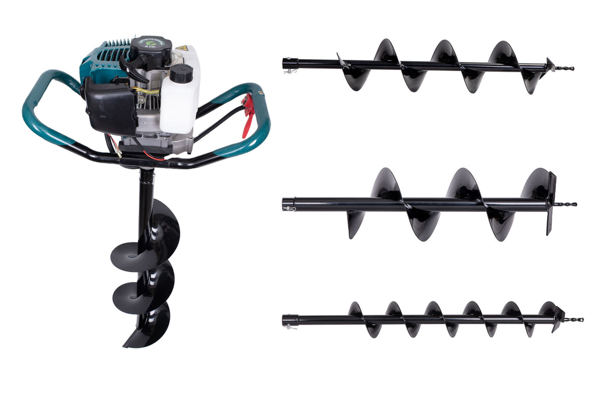 Motoburghiu foreza de pamant Gospodarul Profesionist ED520 - 3 CP, 3 burghie incluse 100,150,200mm, 1, atomico.ro