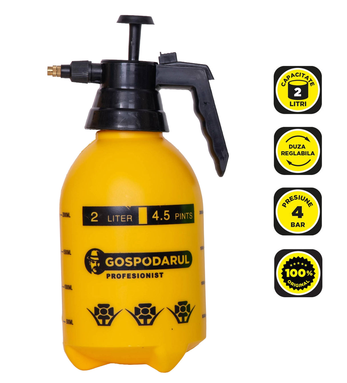 Pulverizator Gospodarul Profesionist - 2L, cu duza reglabila, 1, atomico.ro
