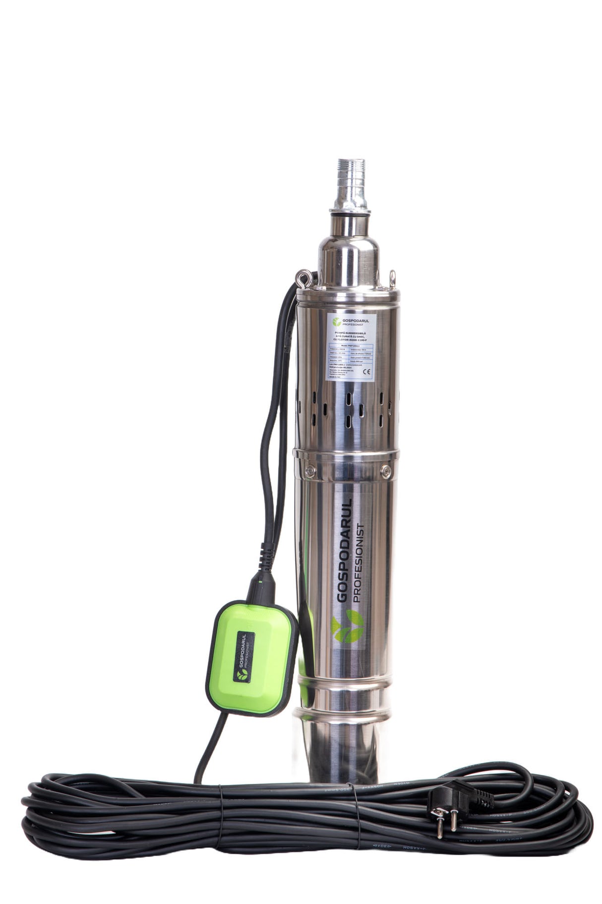 Pompa submersibila apa curata Gospodarul Profesionist, 1100W, cu snec si flotor 4QGD-1100-F + Presostat, 2, atomico.ro