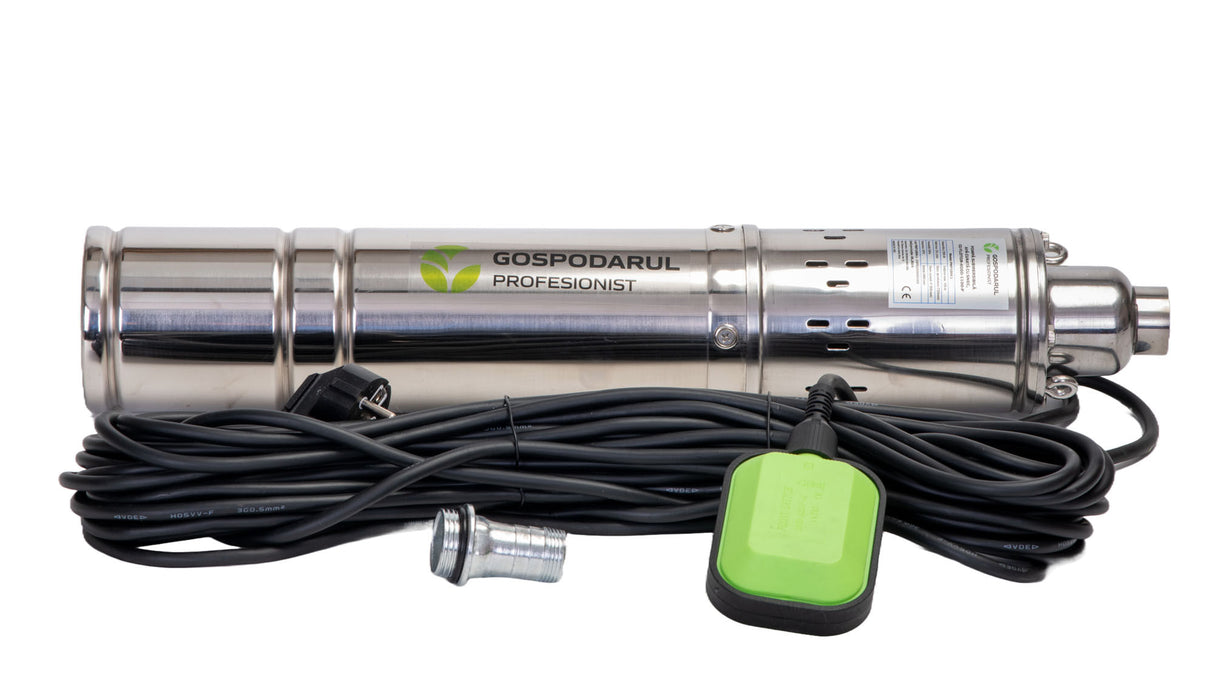 Pompa submersibila apa curata Gospodarul Profesionist cu snec si flotor - 4QGD-1500-F + Presostat Total, 3, atomico.ro