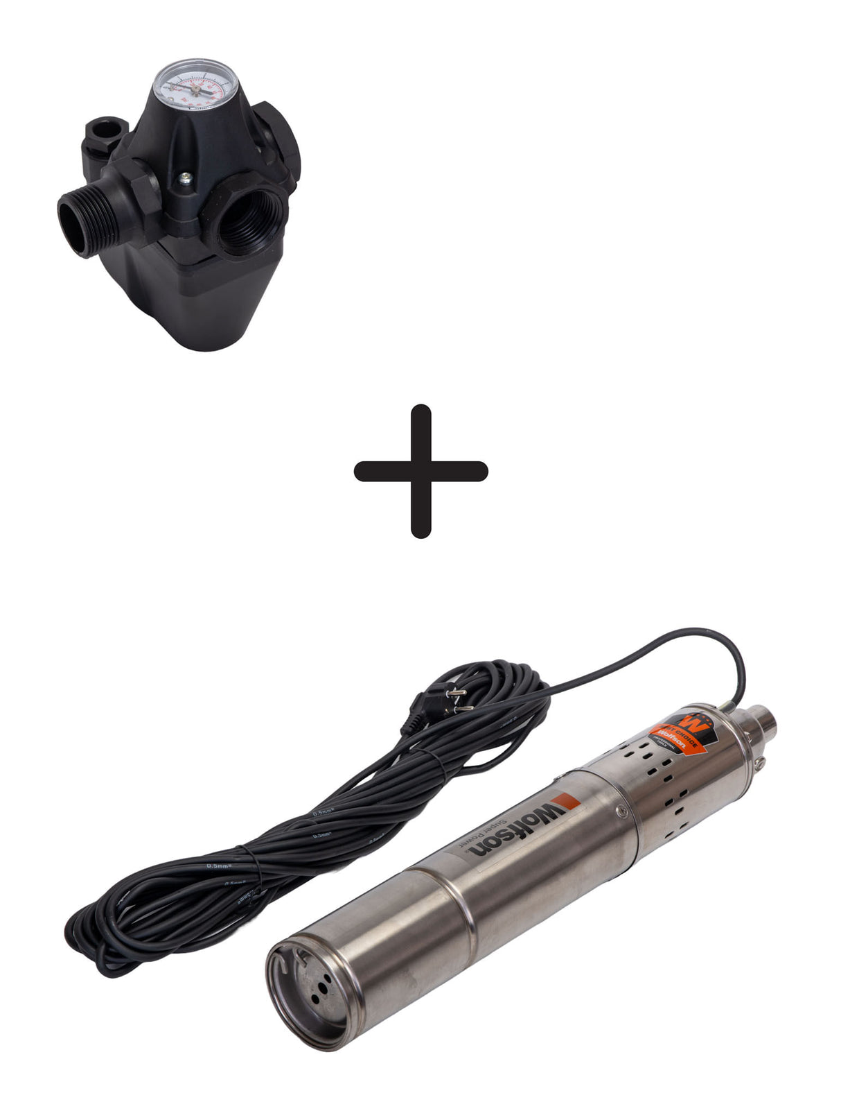 Pompa submersibila apa curata IMPERIO PS-1300, 750W, cablu 15m, 1900L/h, 1 tol, inaltime max pompare 100m, diametru 100mm + Presostat mecanic gospodarul, 1, atomico.ro