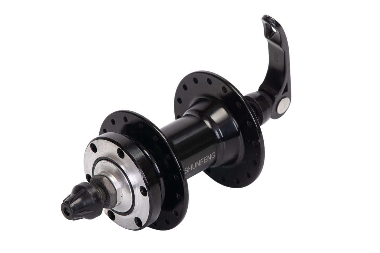 Butuc fata 26, aluminiu, disc, prindere rapida, cu rulment, 32H, 3, atomico.ro