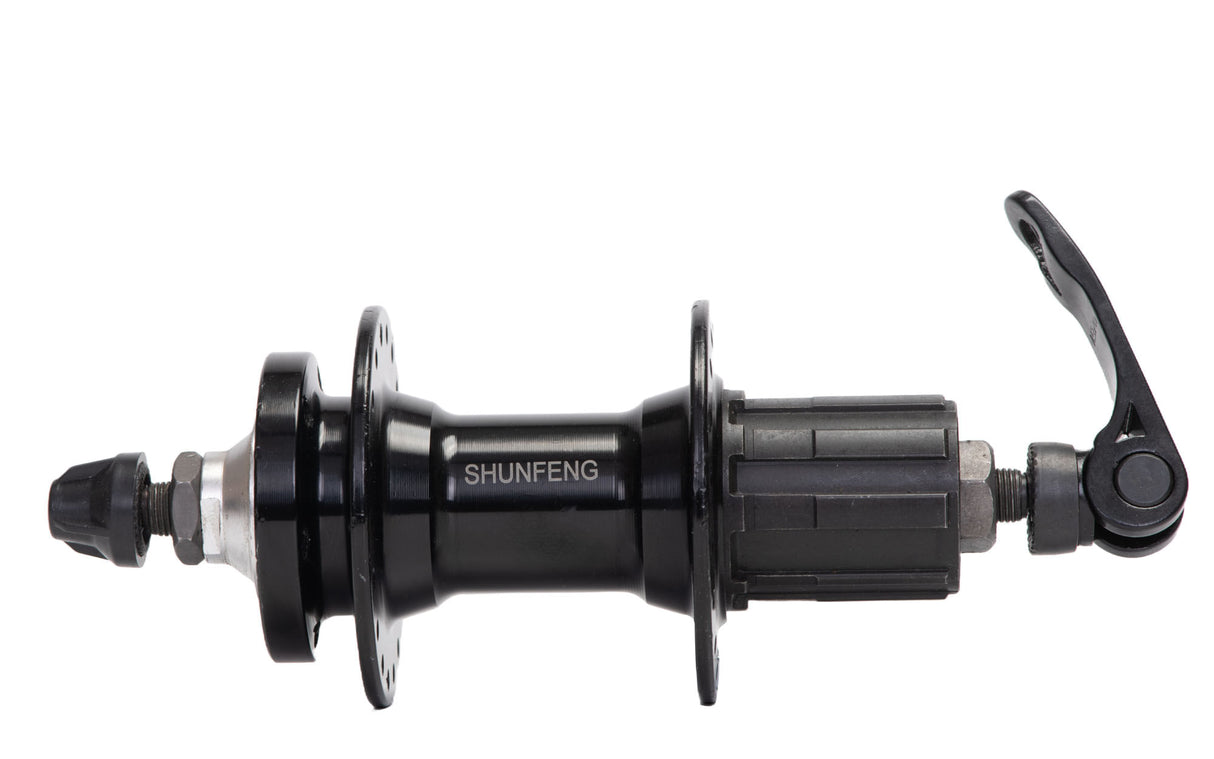 Butuc spate 26, casetat, aluminiu, disc, prindere rapida, cu rulment, 36H, 2, atomico.ro