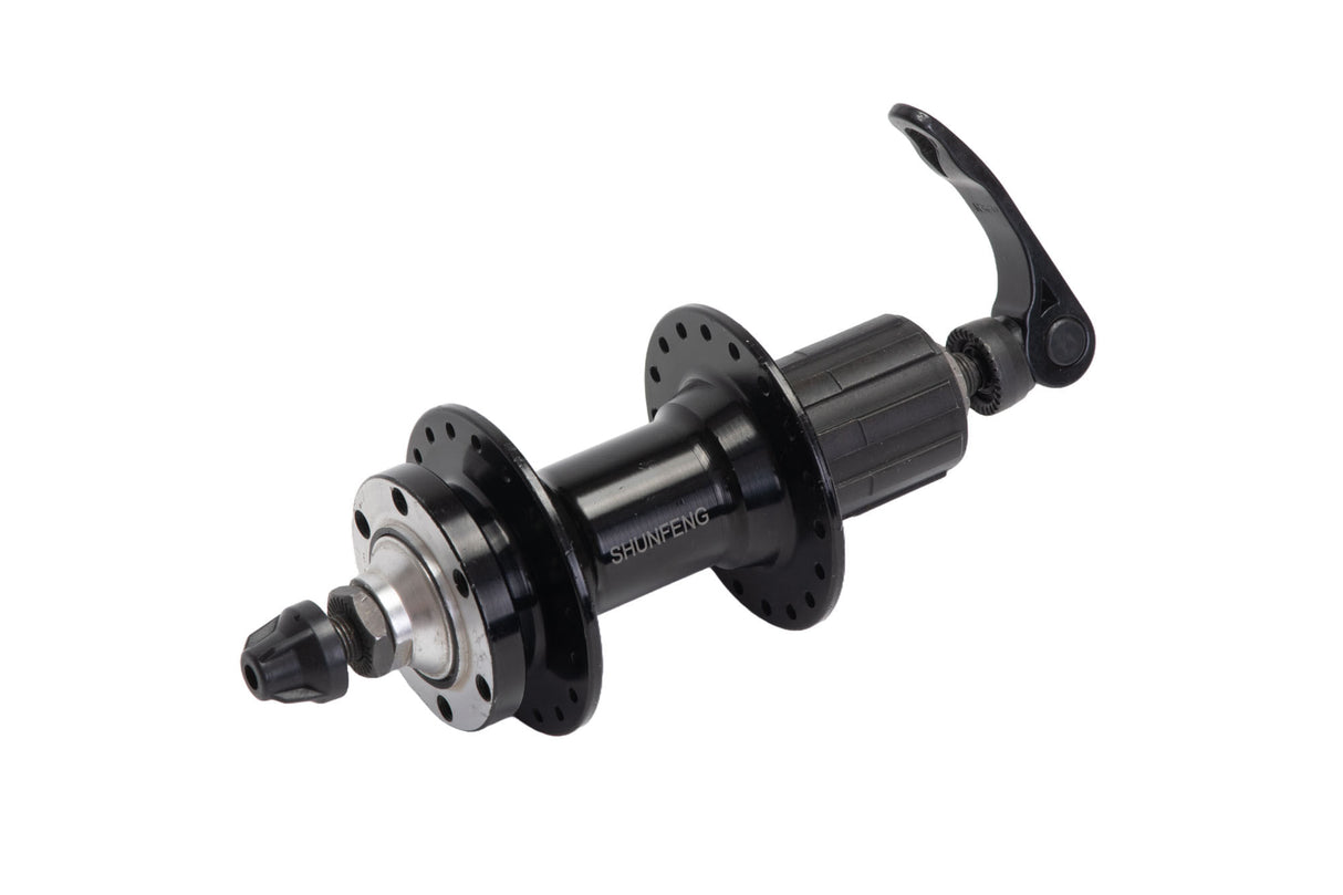 Butuc spate 26, casetat, aluminiu, disc, prindere rapida, cu rulment, 36H, 3, atomico.ro