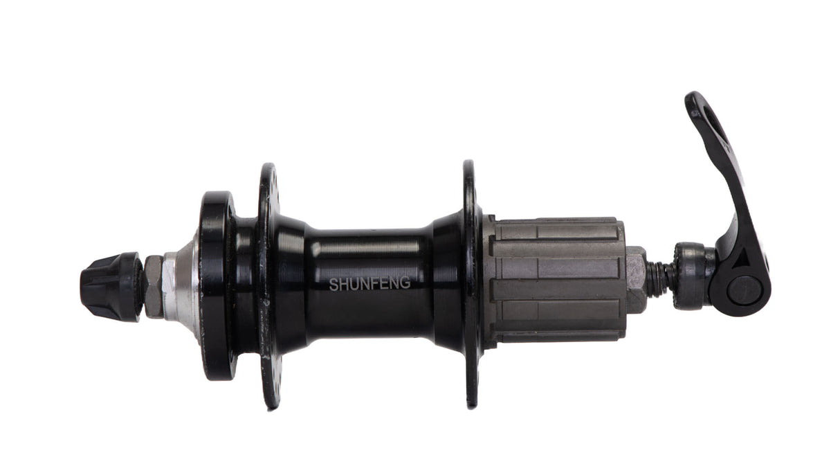 Butuc spate 26, casetat, aluminiu, disc, prindere rapida, cu rulment, 32H, 2, atomico.ro