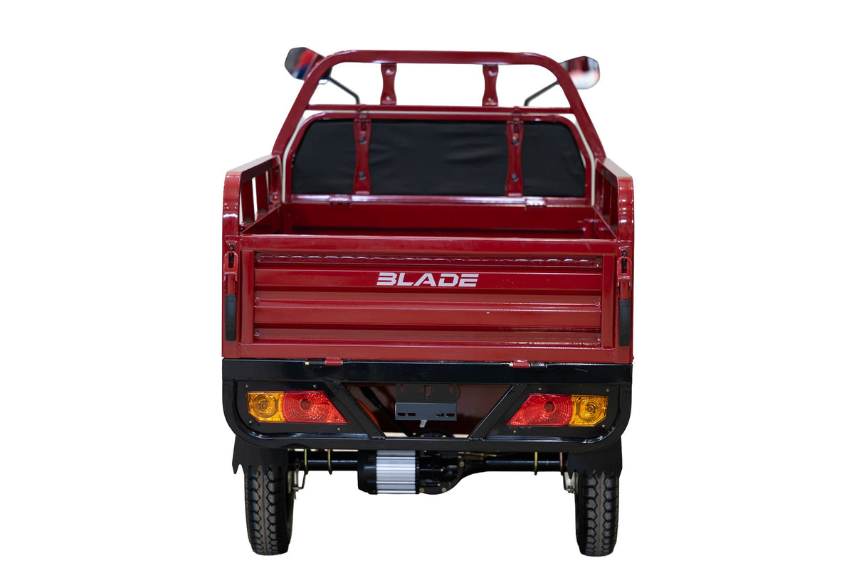Triciclu Cargo electric BLADE Sprint 3.0 - 2000W, 25 km/h, autonomie pana la 70 km, baterie plumb-acid 72V 45Ah, capacitate maxima 600 kg, fara permis, culoare rosu, 5, atomico.ro