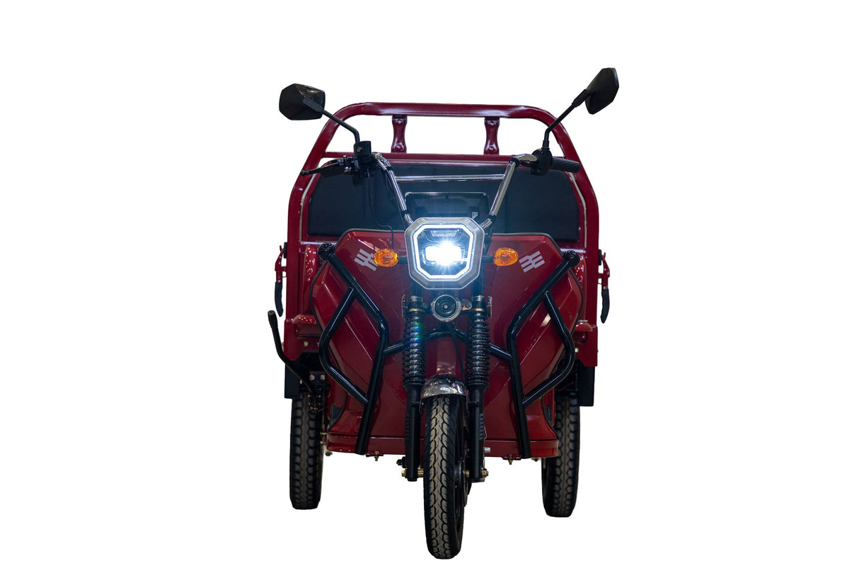 Triciclu Cargo electric BLADE Sprint 3.0 - 2000W, 25 km/h, autonomie pana la 70 km, baterie plumb-acid 72V 45Ah, capacitate maxima 600 kg, fara permis, culoare rosu, 2, atomico.ro