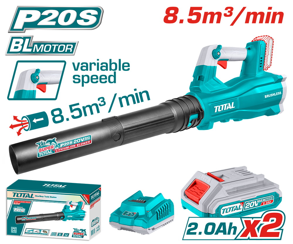 Suflanta cu acumulator TOTAL 20V – 8.5m³/min, include 2 acumulatori si incarcator, 6, atomico.ro