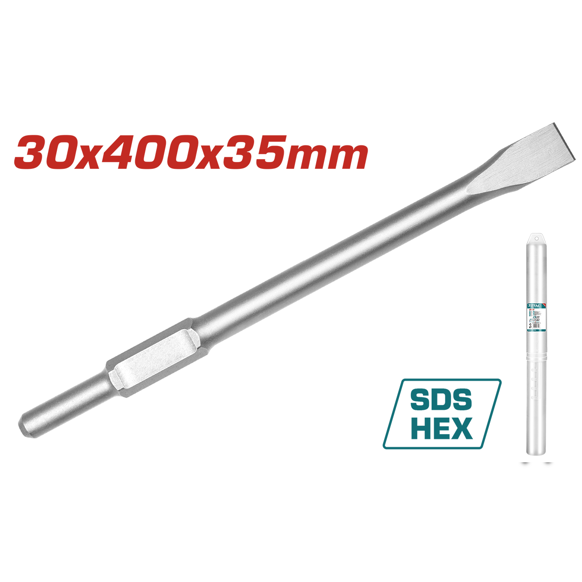 Dalta TOTAL prindere HEX 30 x 400 x 35 mm – plata, pentru beton si zidarie, 2, atomico.ro