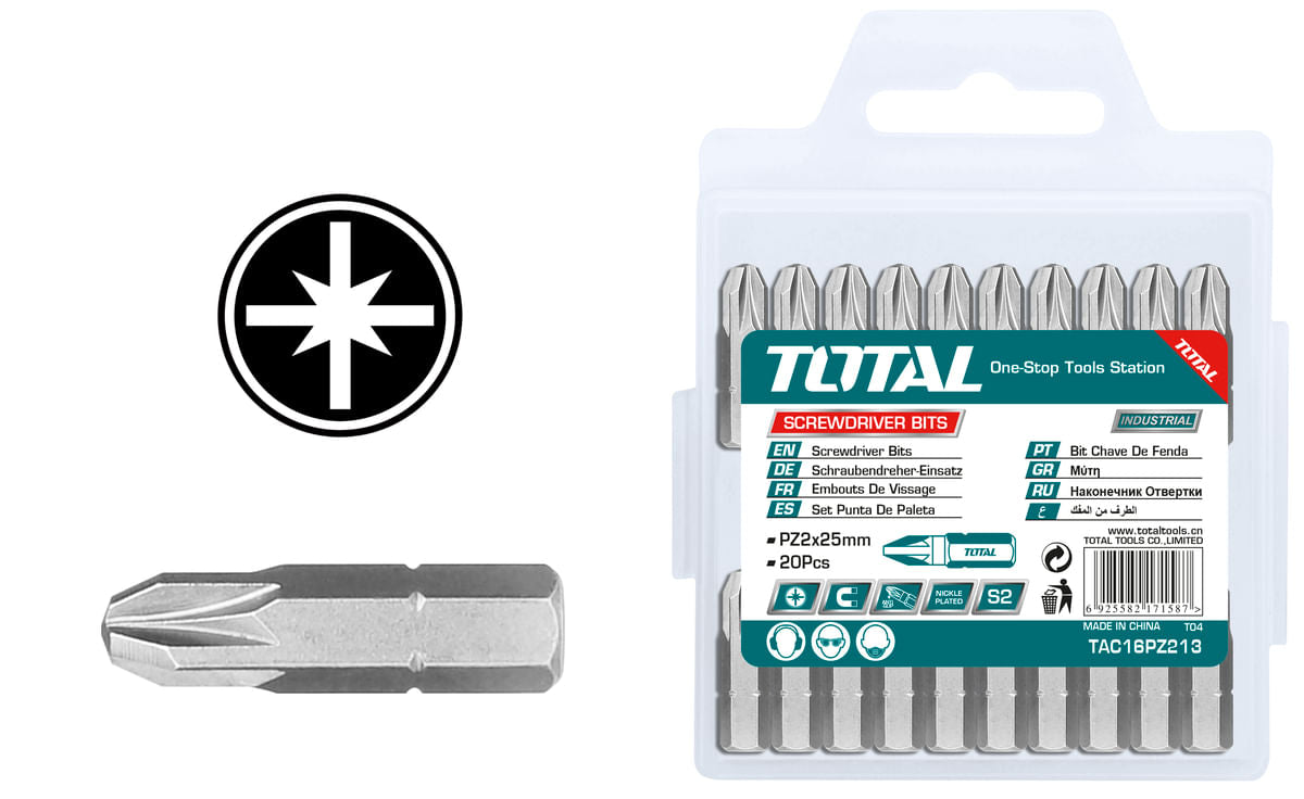 Set bit 20 buc Total Industrial - PZ2.25mm, 1, atomico.ro