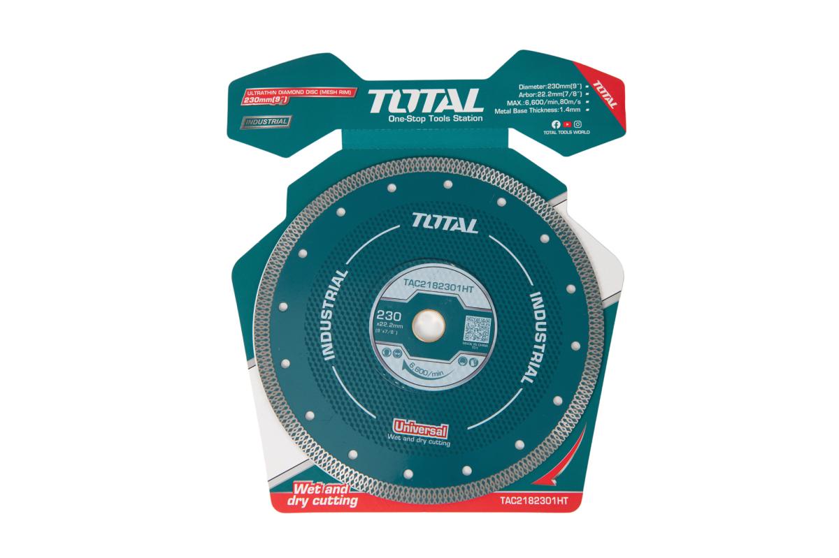Disc diamantat ultrasubtire TOTAL Industrial 230x22.2 mm, 1, atomico.ro