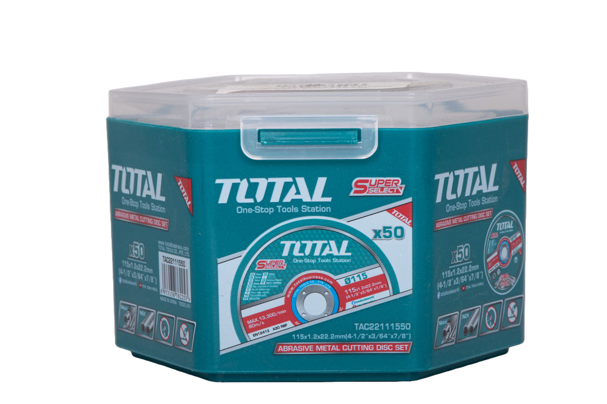 Set 50 discuri abrazive taiere metal TOTAL - 115mm, 2, atomico.ro