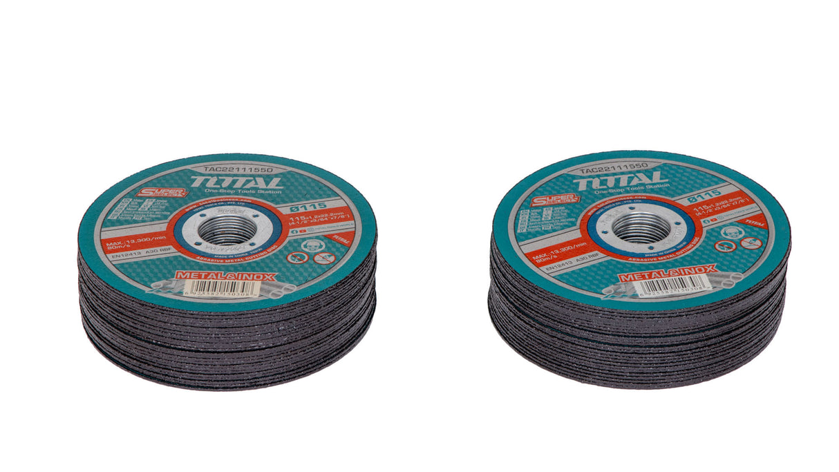 Set 50 discuri abrazive taiere metal TOTAL - 115mm, 3, atomico.ro