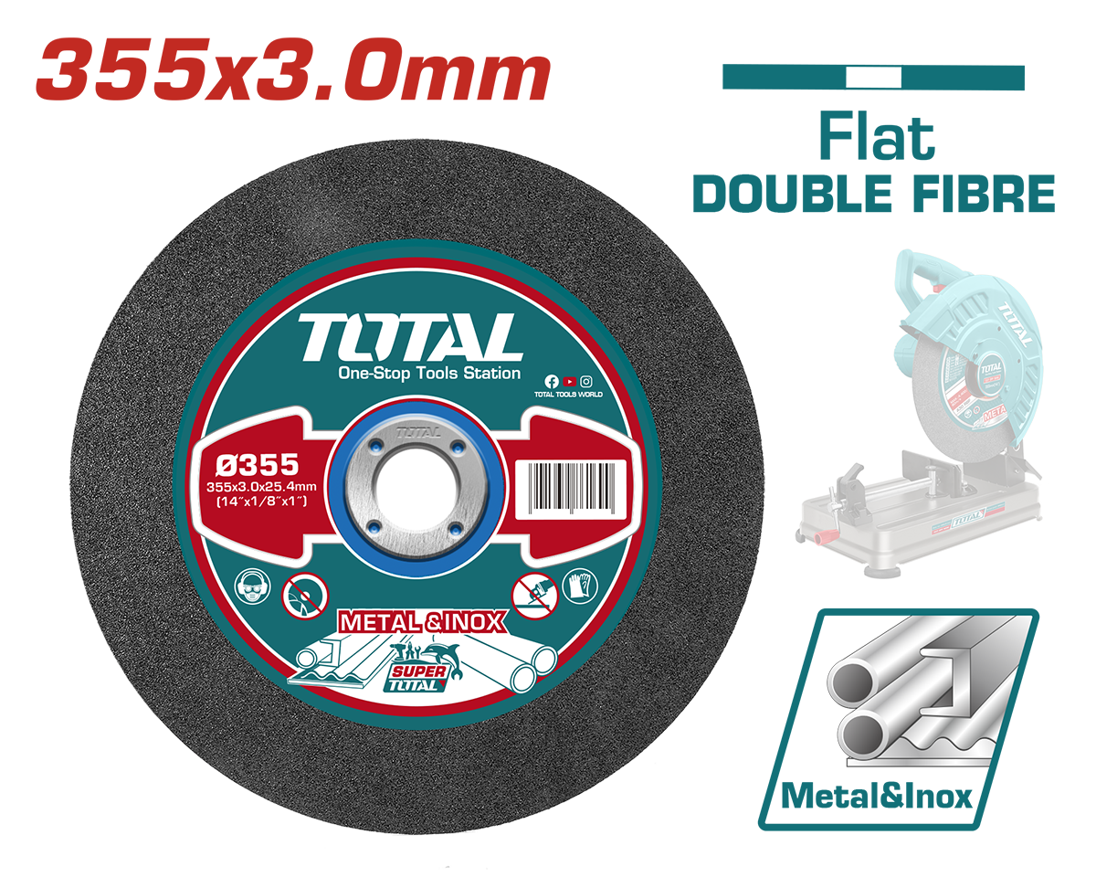 Disc abraziv TOTAL taiere metal 355x3x25.4 mm, 2, atomico.ro