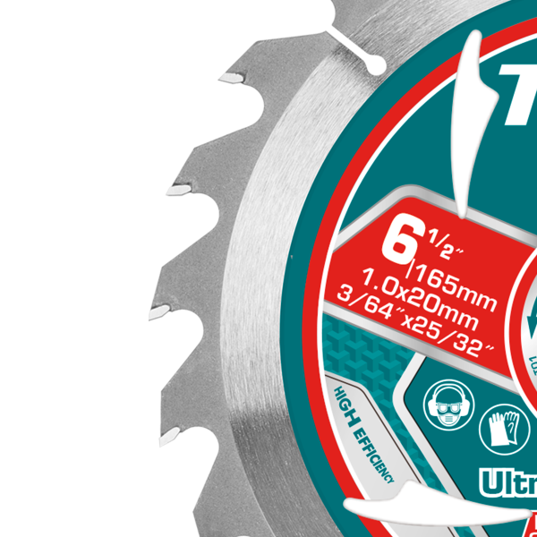 Set discuri lemn TOTAL 165 mm, 24 dinti, ultra subtiri, ax 20 mm, 2 bucati, 5, atomico.ro