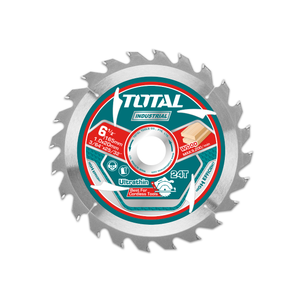 Set discuri lemn TOTAL 165 mm, 24 dinti, ultra subtiri, ax 20 mm, 2 bucati, 1, atomico.ro