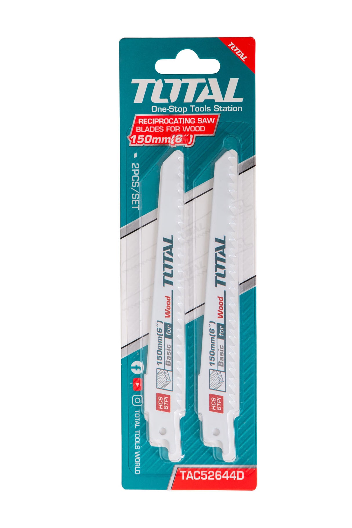 Set lame fierastrau sabie Total - lemn - 150mm, 3, atomico.ro