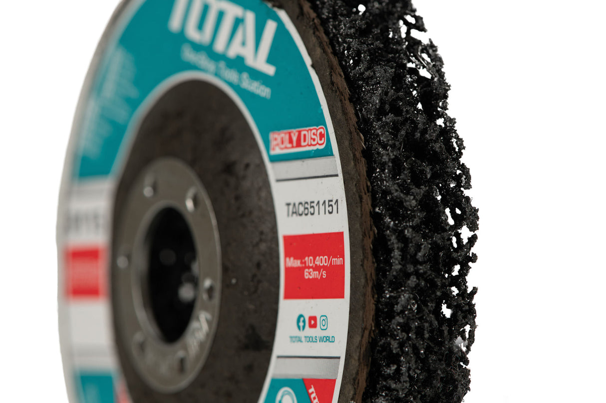 Disc abraziv Total pentru curatat rugina si vopsea, 115mm x 22mm, 4, atomico.ro