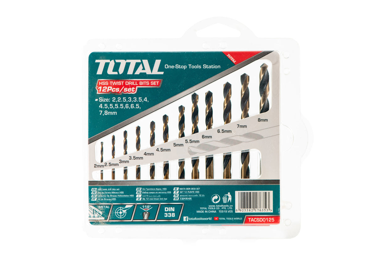 Set burghiu pentru metal Total - HSS 12 buc, 3, atomico.ro