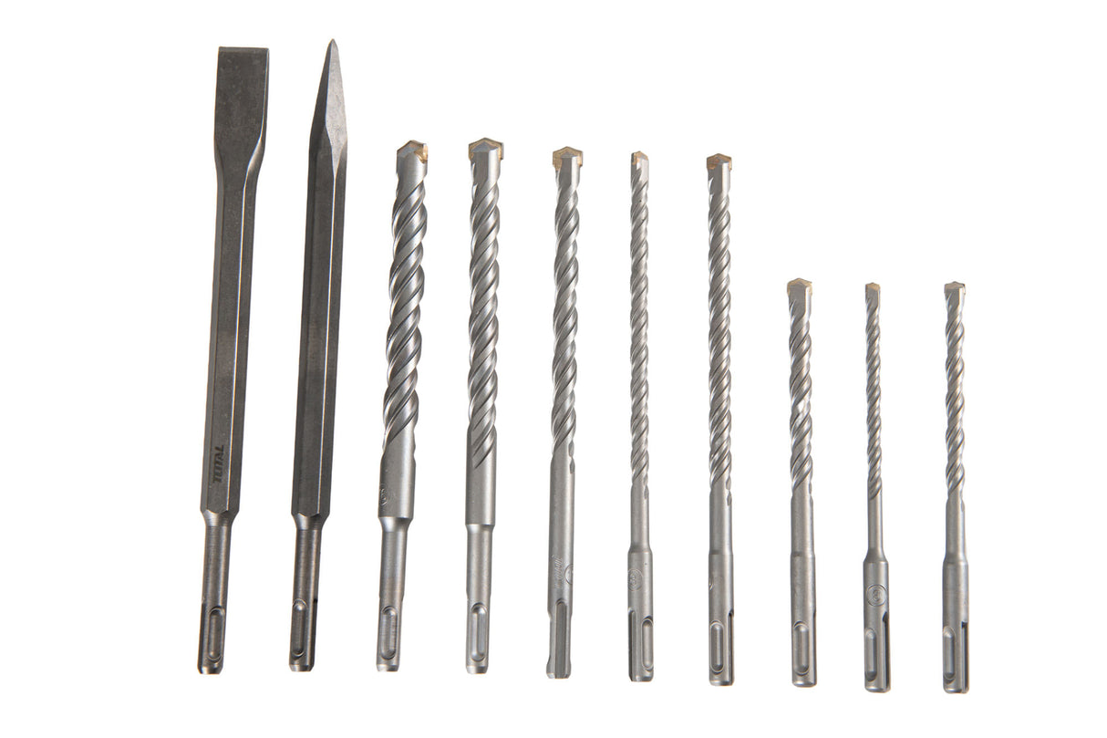 Set 10 piese SDS Plus TOTAL dalta, spitz si burghie, 4, atomico.ro