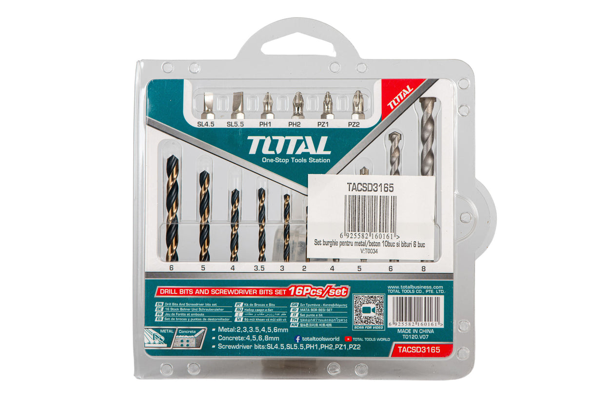 Set burghie pentru metal/beton si bituri Total - 16 buc, 4, atomico.ro