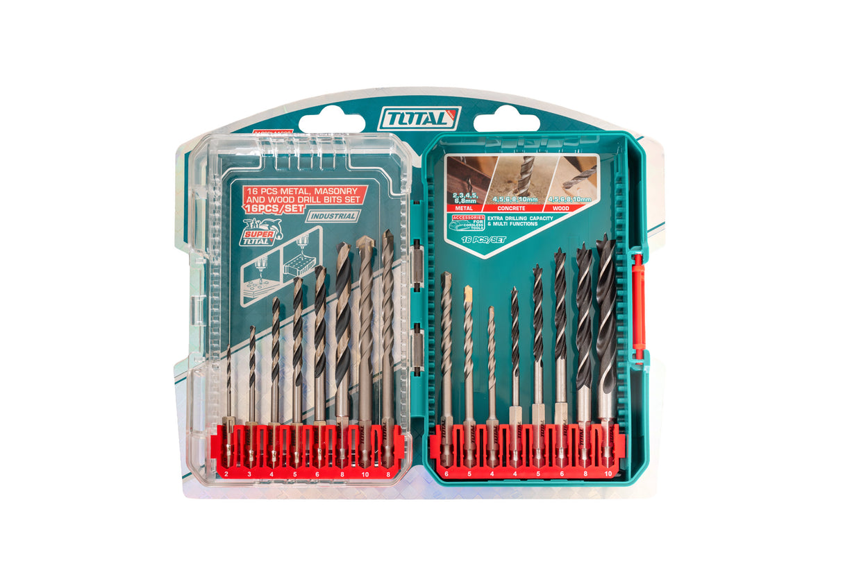 Set 16 buc. burghie metal TOTAL pentru beton si lemn, 2, atomico.ro