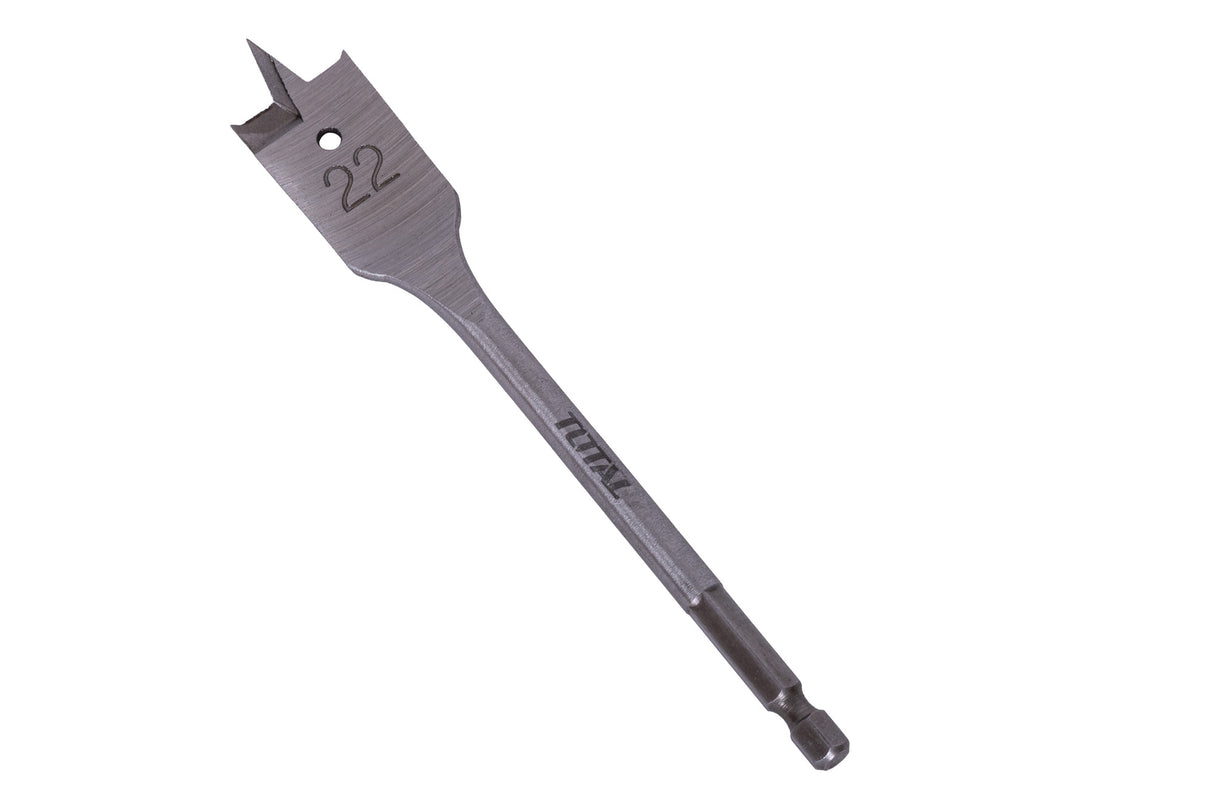 Set 12 buc. burghie plate pentru lemn TOTAL, 8–32 mm, tija hex 1/4", 4, atomico.ro