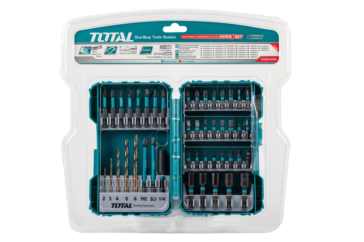 Set 45 biti de impact pentru surubelnita TOTAL, 4, atomico.ro
