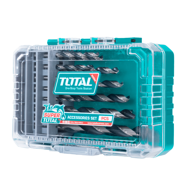 Set burghie metal TOTAL 15 piese, HSS 4341, 1–12 mm, 1, atomico.ro