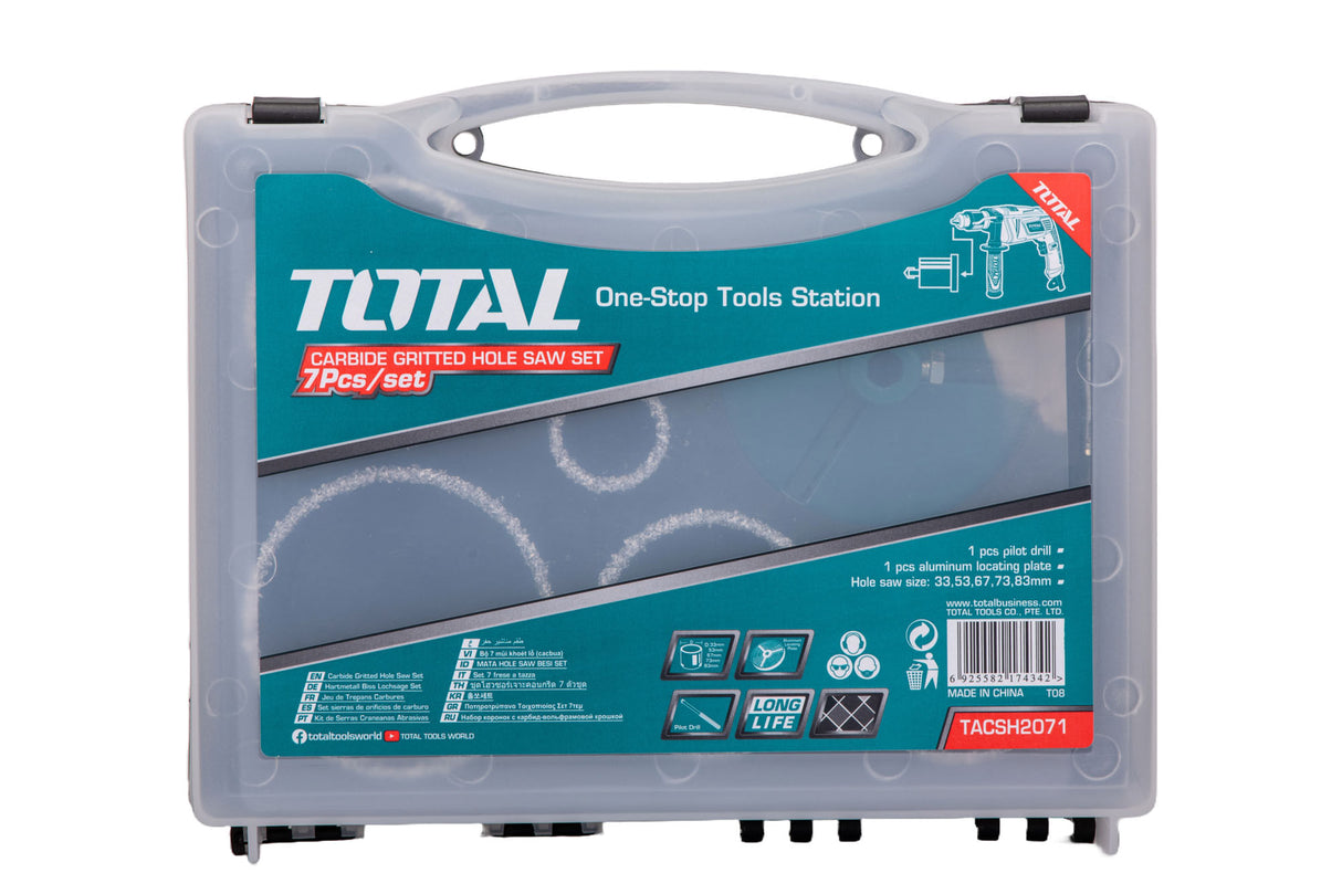 Set carote TOTAL pentru zidarie 33mm, 53mm, 67mm, 73mm, 83mm, 6, atomico.ro