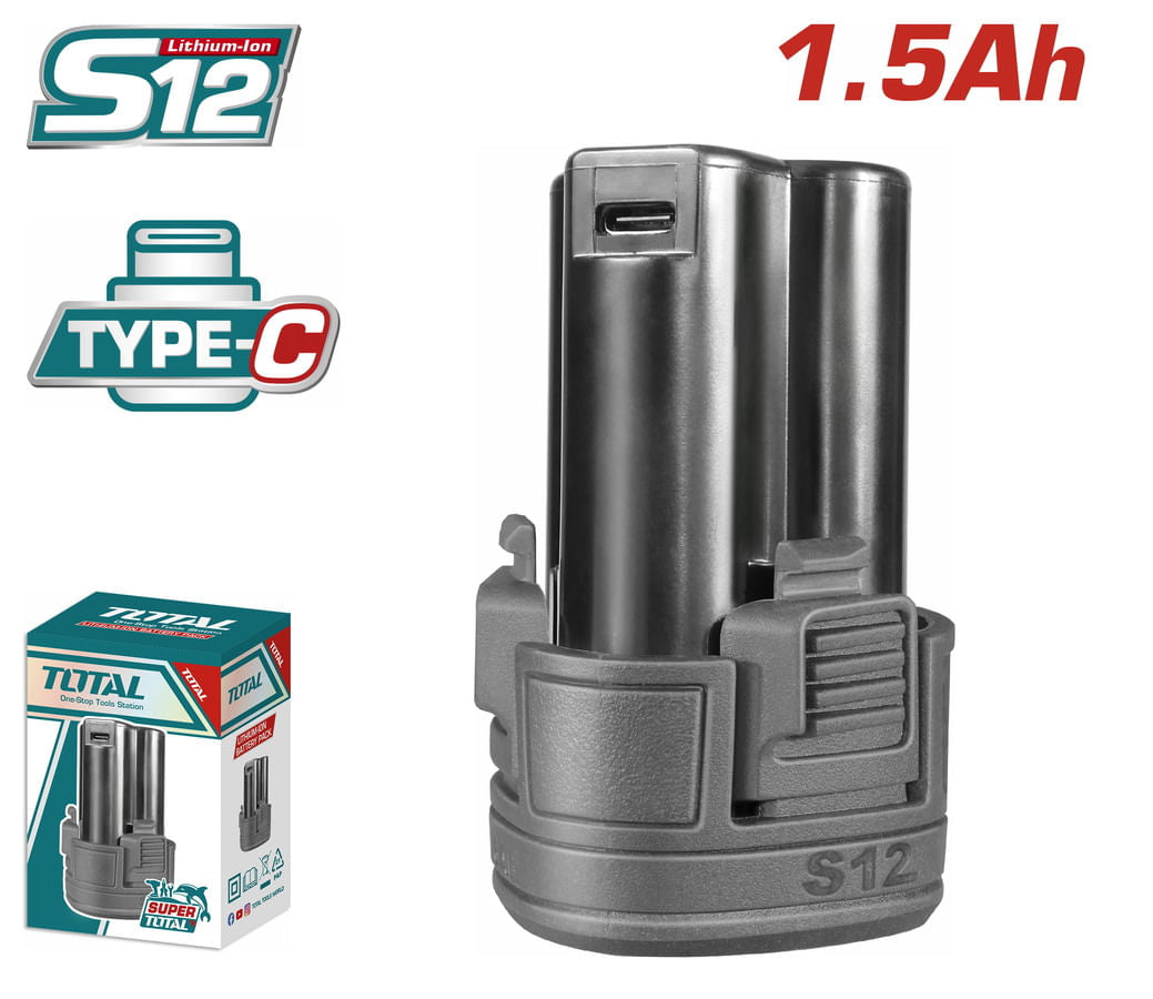 Acumulator TOTAL 12V-1.5AH LI-ION - USB-C, 1, atomico.ro
