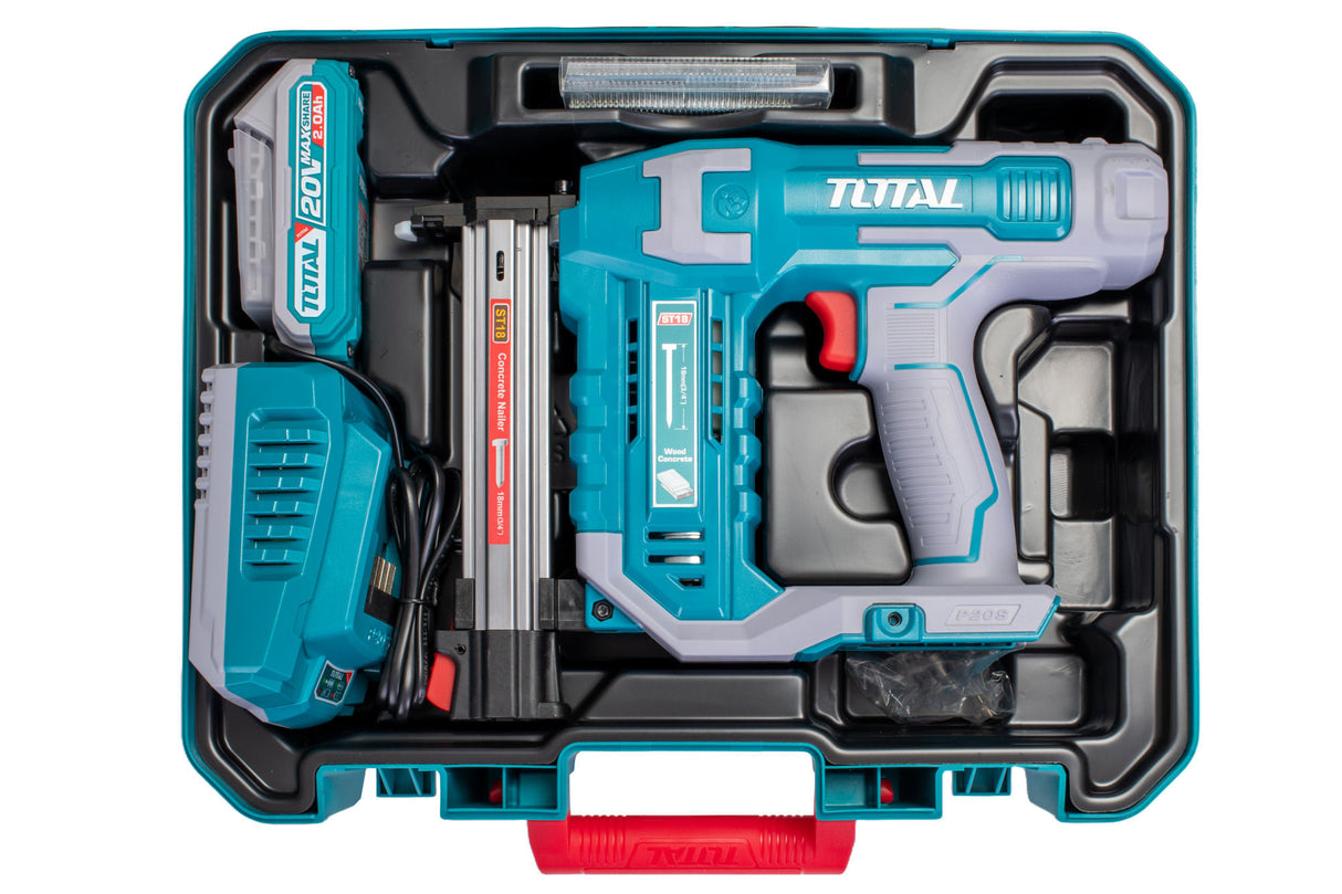 Pistol cuie pentru beton TOTAL 20V-2.0Ah INCLUDE ACUMULATOR+ INCARCATOR, 7, atomico.ro