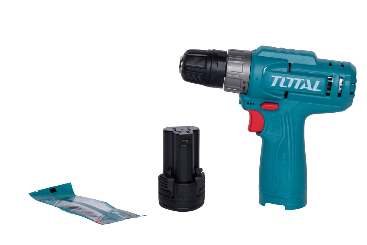 Masina de gaurit TOTAL cu Acumulator 12V – 1.5Ah, LED, Mandrina 10 mm, Li-Ion, 1, atomico.ro