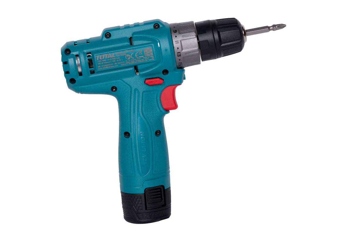 Masina de gaurit TOTAL cu Acumulator 12V – 1.5Ah, LED, Mandrina 10 mm, Li-Ion, 3, atomico.ro