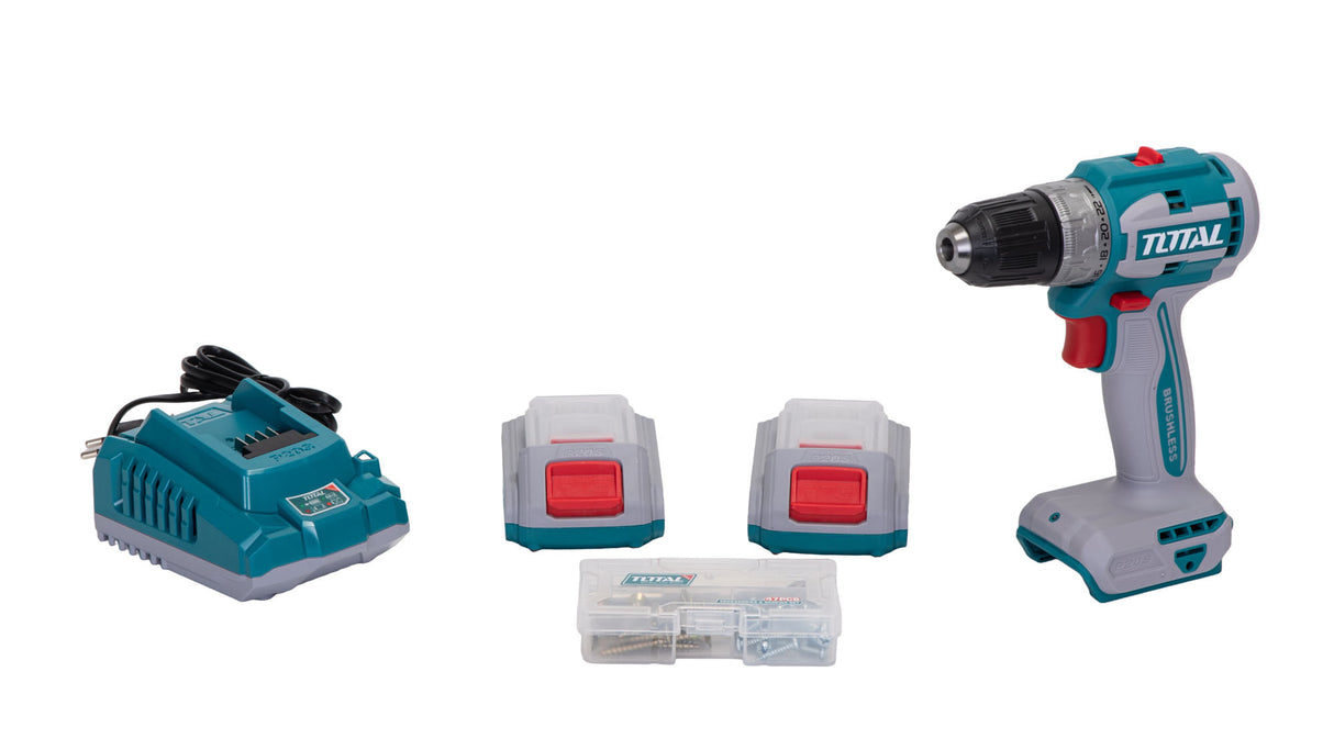 Masina de gaurit TOTAL cu acumulator 20V-2.0AH LI-ION 2 ACUMULATORI, 1 INCARCATOR INDUSTRIAL, 1, atomico.ro