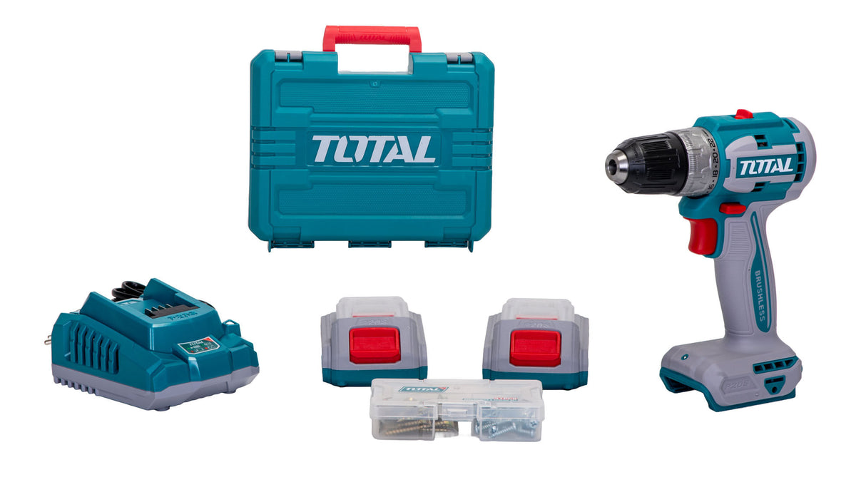 Masina de gaurit TOTAL cu acumulator 20V-2.0AH LI-ION 2 ACUMULATORI, 1 INCARCATOR INDUSTRIAL, 5, atomico.ro