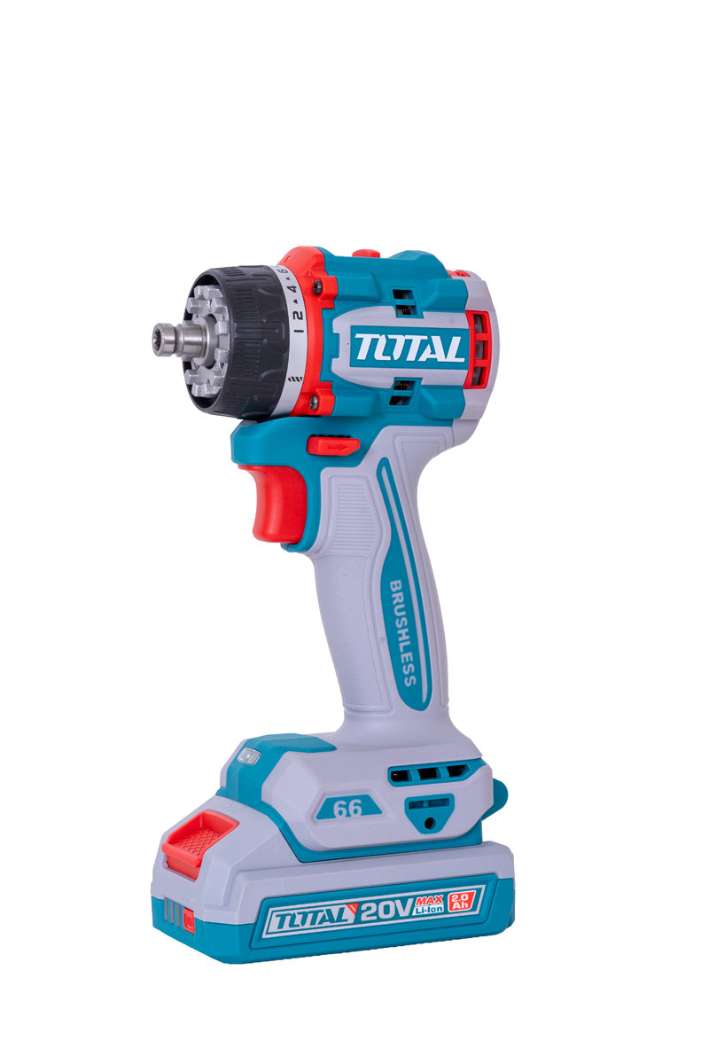 Masina de gaurit si insurubat TOTAL 20V, 66 Nm, motor fara perii, 4 capete interschimbabile, 3, atomico.ro