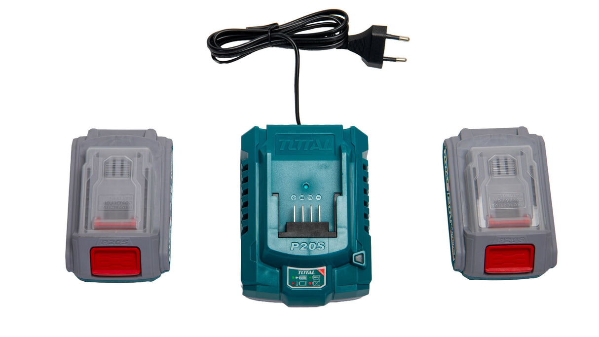 Pachet 2 baterii si incarcator TOTAL 20V 2.0 Ah, 1, atomico.ro