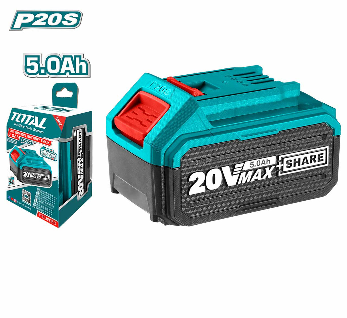 Acumulator Total LI-ION 20V, 5.0Ah, 1, atomico.ro