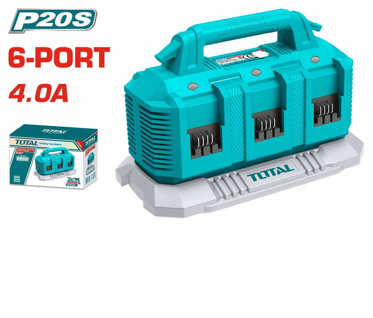 Incarcator baterii TOTAL 20V LI-ION P20S-6 PORTURI, 1, atomico.ro