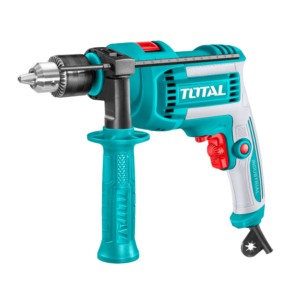 Masina de gaurit cu percutie TOTAL 710W, mandrina 13 mm, 3000 rpm, functie revers, 4, atomico.ro
