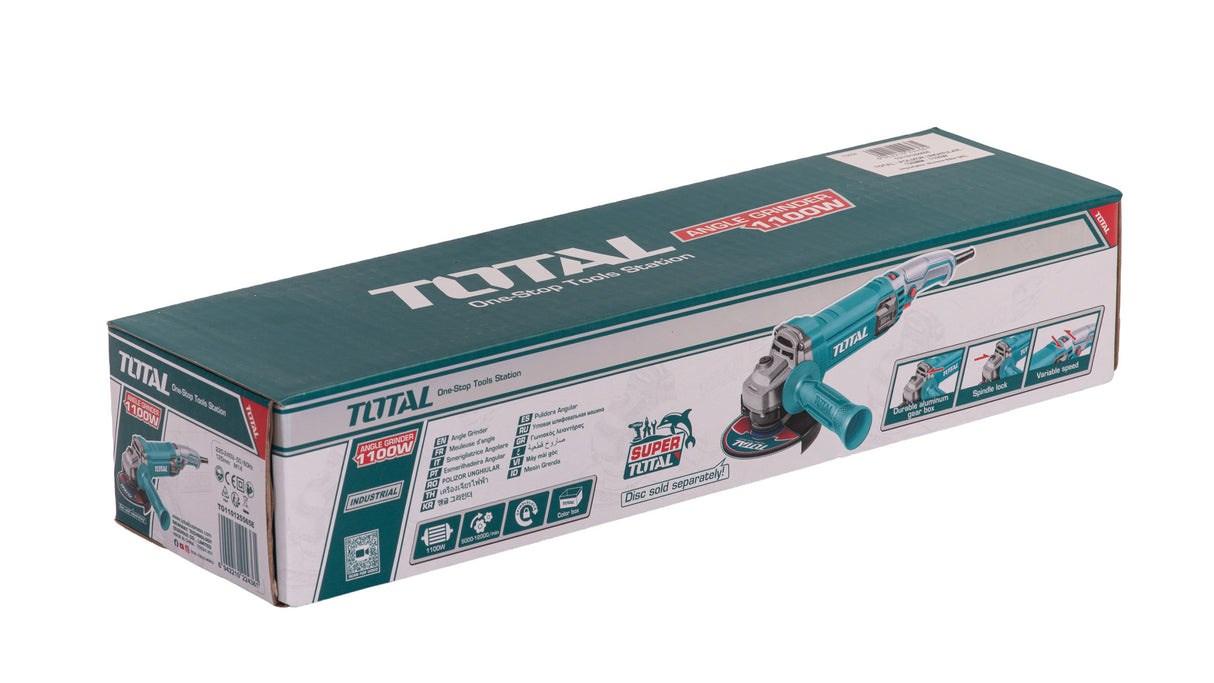 Polizor unghiular TOTAL 1100 W, diametru disc 125mm, 6, atomico.ro